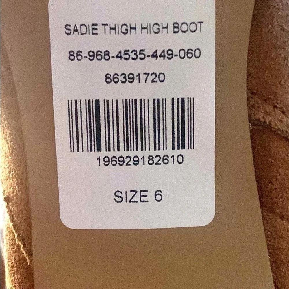 NWT New York & Company Sadie Thigh High Boots Cognac Sz 6 STYLE: 09684535